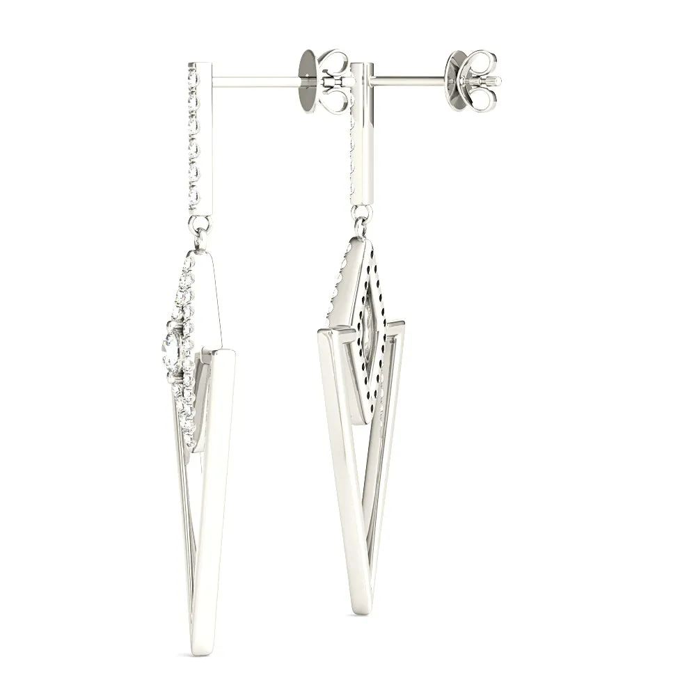 0.50 ctw Diamond Drop Earrings Modern Cocktail Style