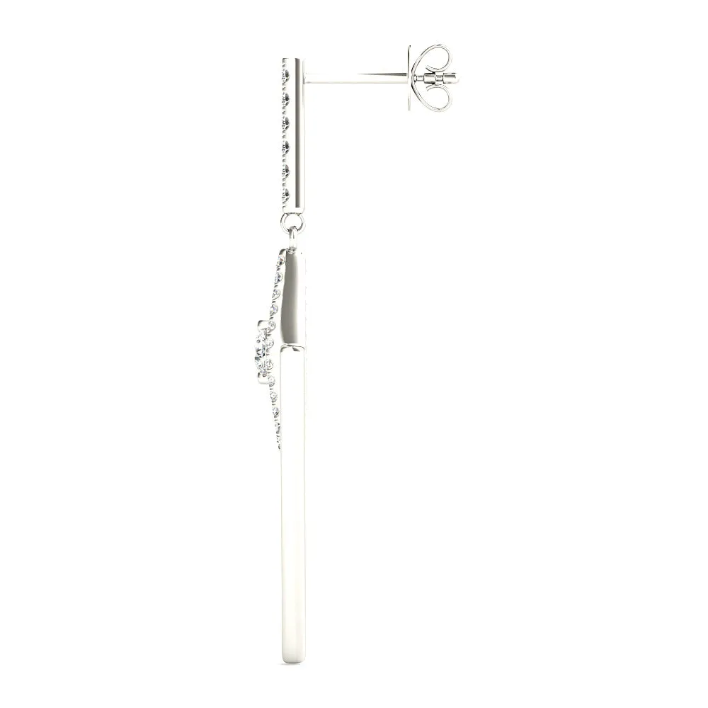 0.50 ctw Diamond Drop Earrings Modern Cocktail Style