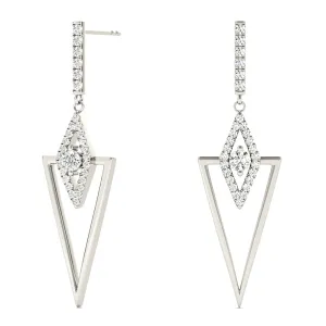 0.50 ctw Diamond Drop Earrings Modern Cocktail Style