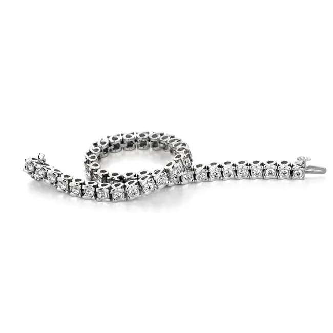 1-1/7 CTW Natural Diamond 8-inch Tennis Bracelet in 10KT White Gold