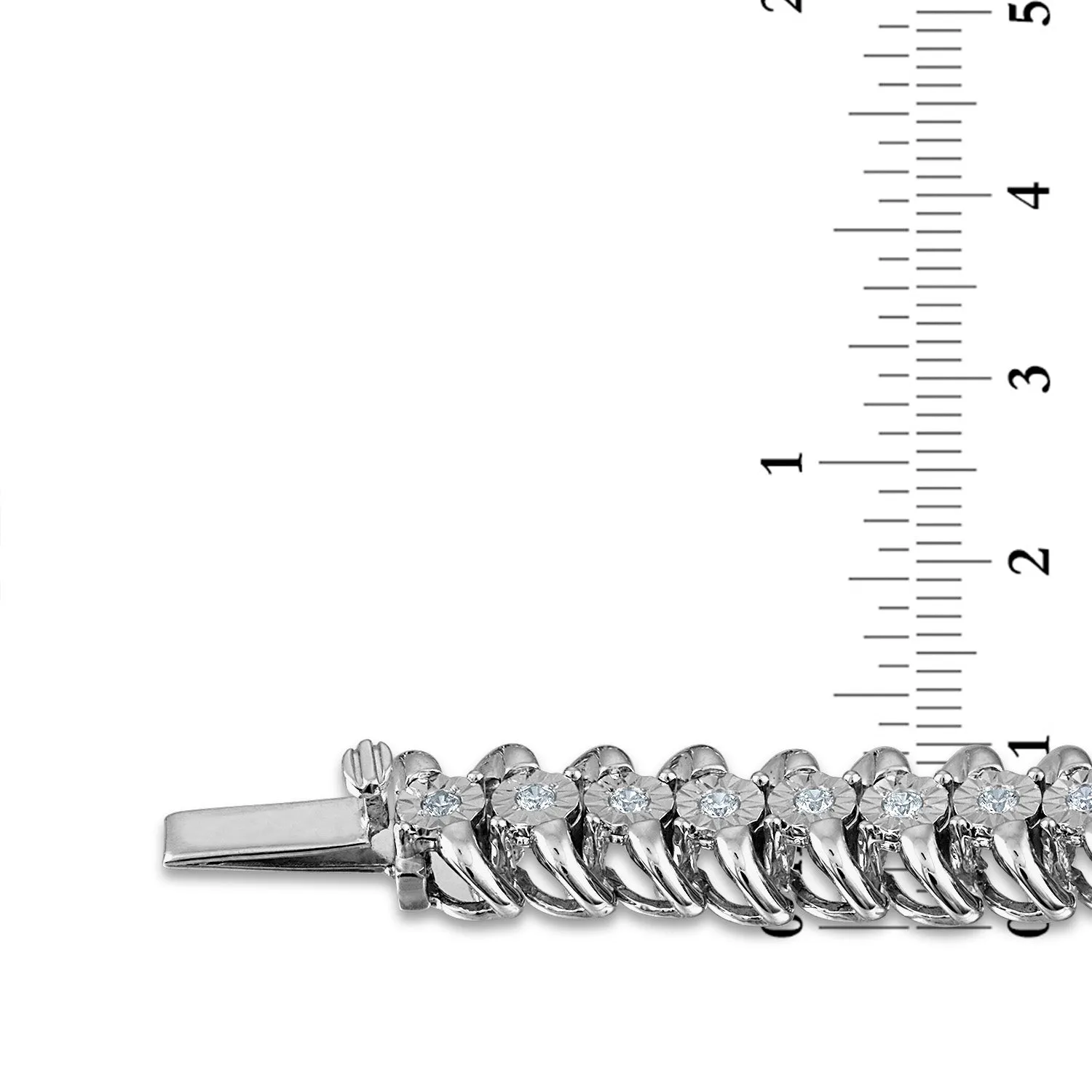 1 CTW Natural Diamond 7.5-inch Tennis Bracelet in Sterling Silver