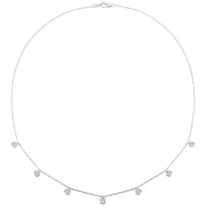 10 POINTER 7 SECTION 18″ DIAMOND NECKLACE 14K Gold (0.75 CTW)