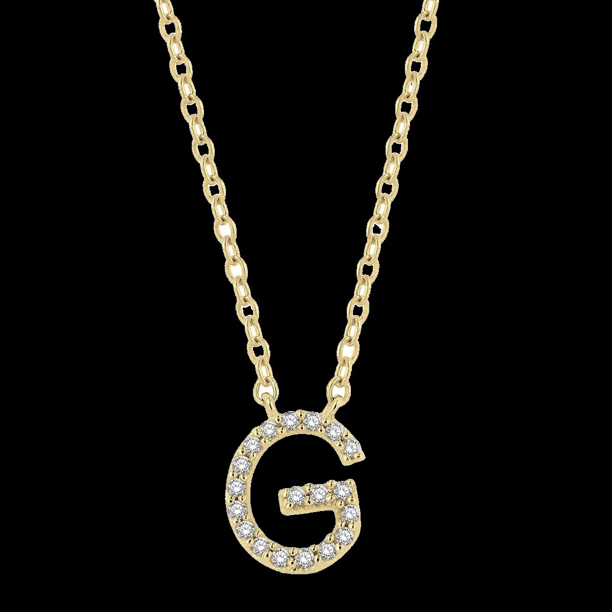 10K 0.06ct Diamond Initial-G Necklaces