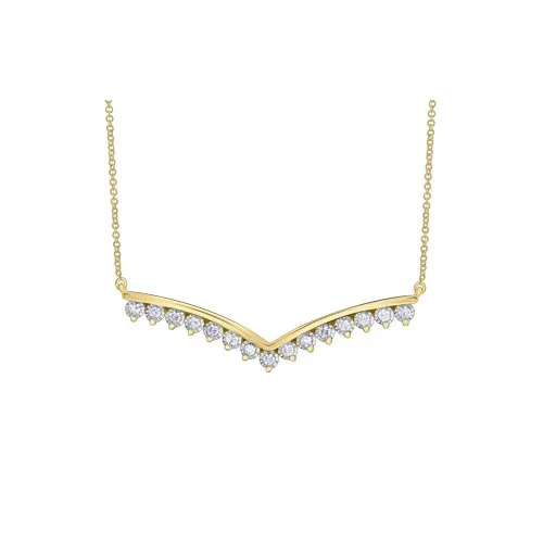 10K Gold (0.50ct) Illusion Setting Diamond Necklace