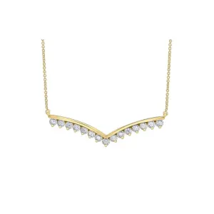 10K Gold (0.50ct) Illusion Setting Diamond Necklace