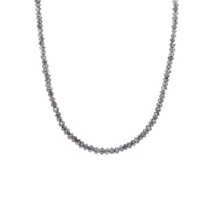 14 Karat Yellow Gold Grey Diamond Necklace