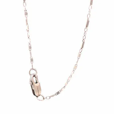 14K Diamond Solitaire Diamond-by-the-Yard Necklace White Gold