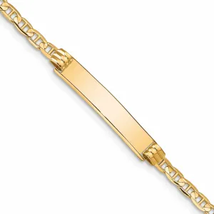 14k Gold Anchor ID Bracelet