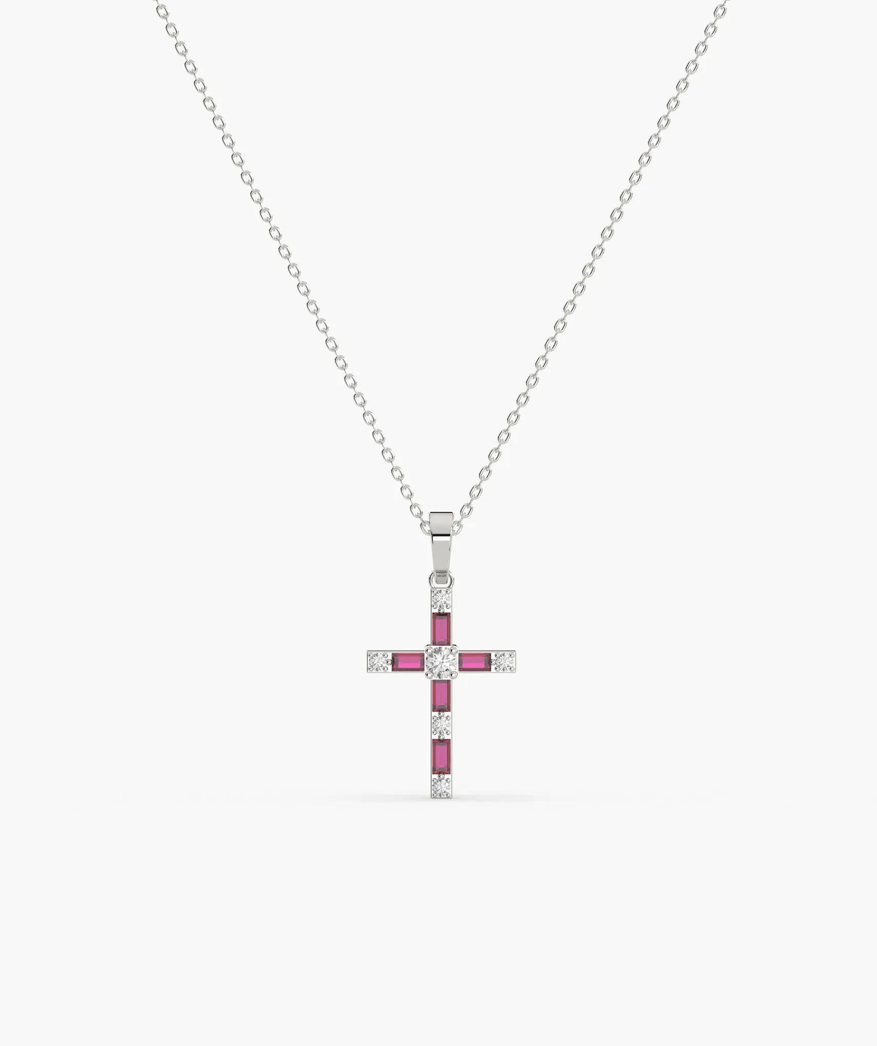 14K Gold Cross Diamond Necklace