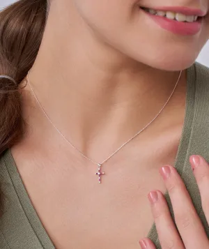14K Gold Cross Diamond Necklace