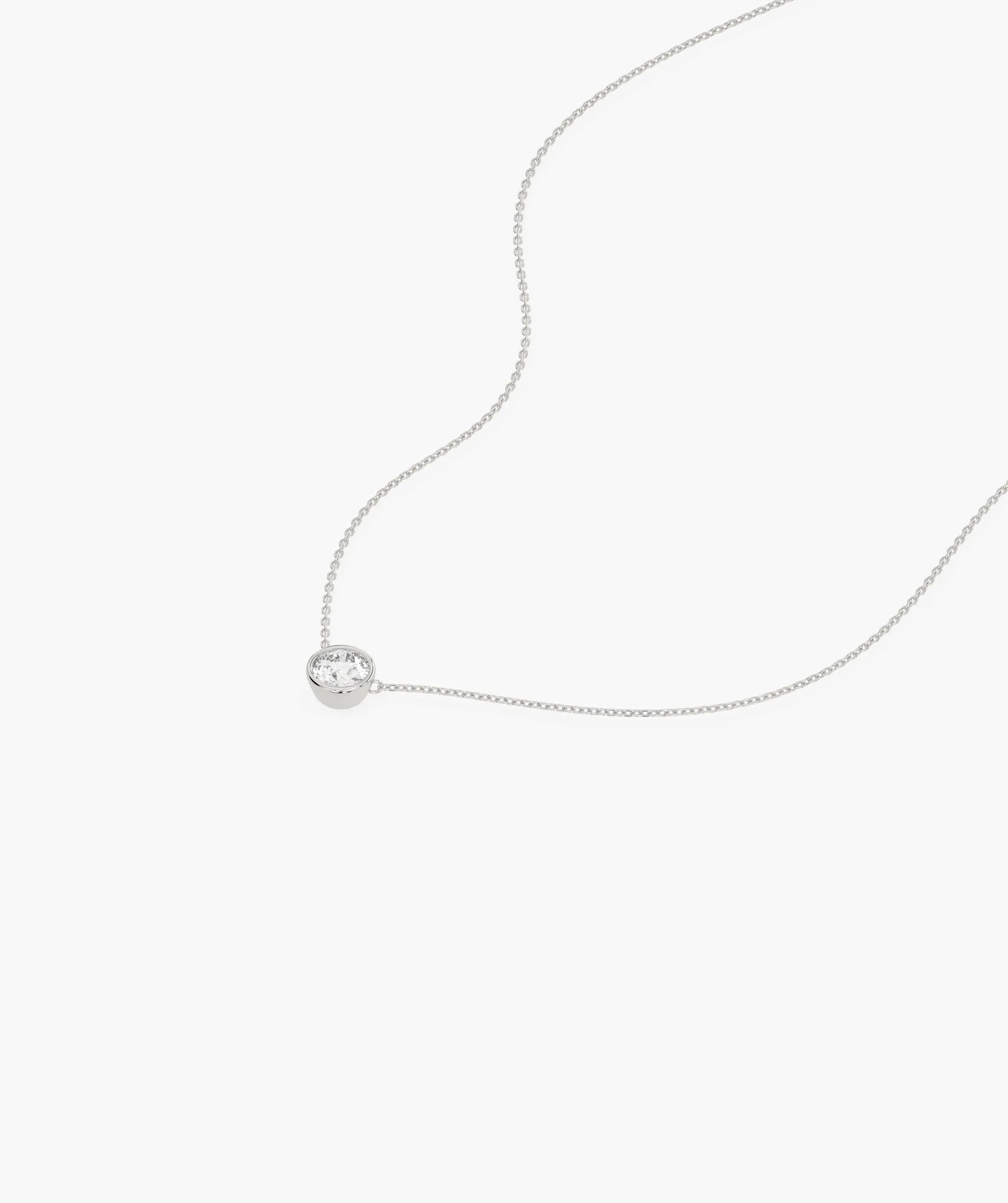 14K Gold Natural Diamond Solitaire Pendant