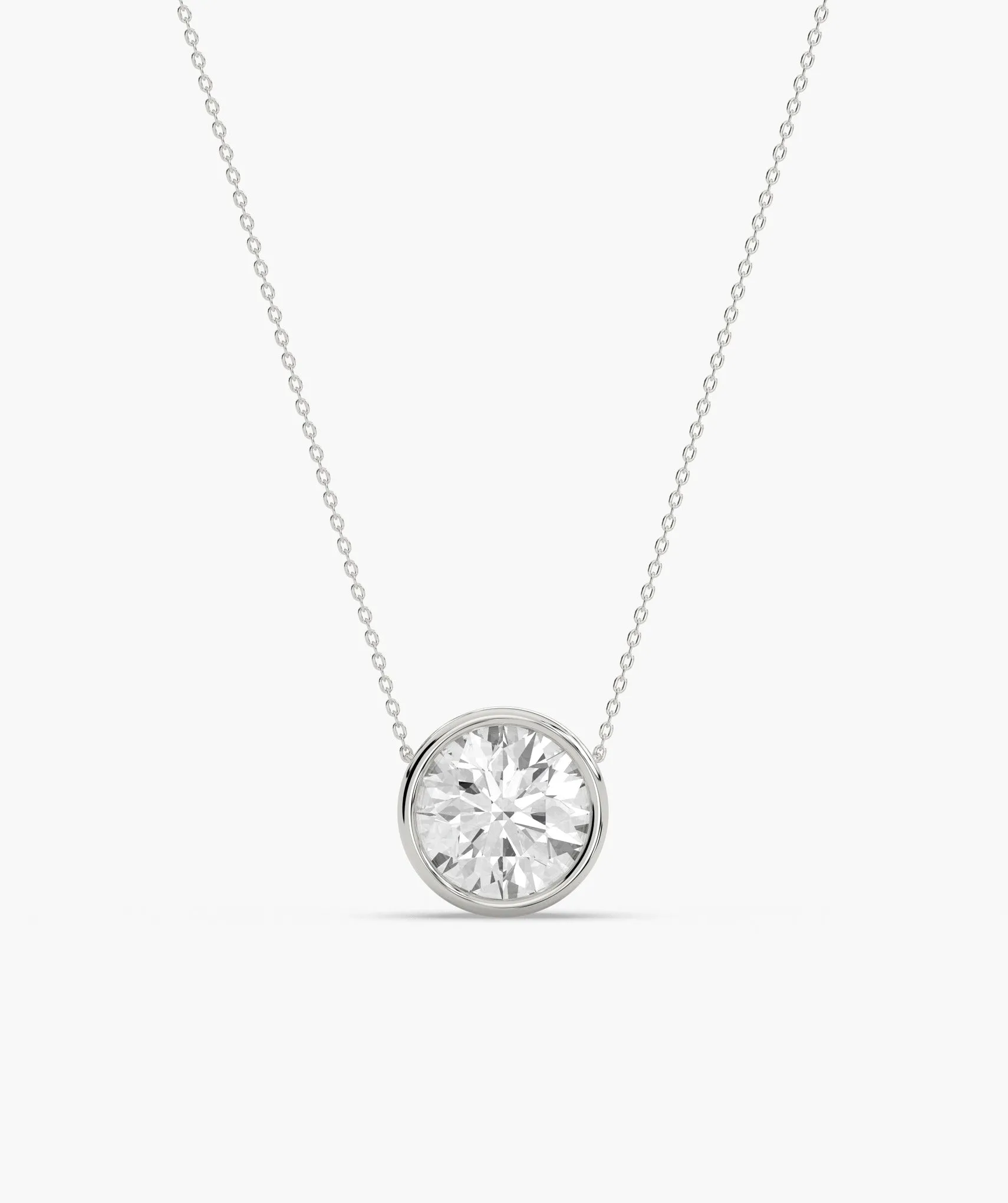 14K Gold Natural Diamond Solitaire Pendant