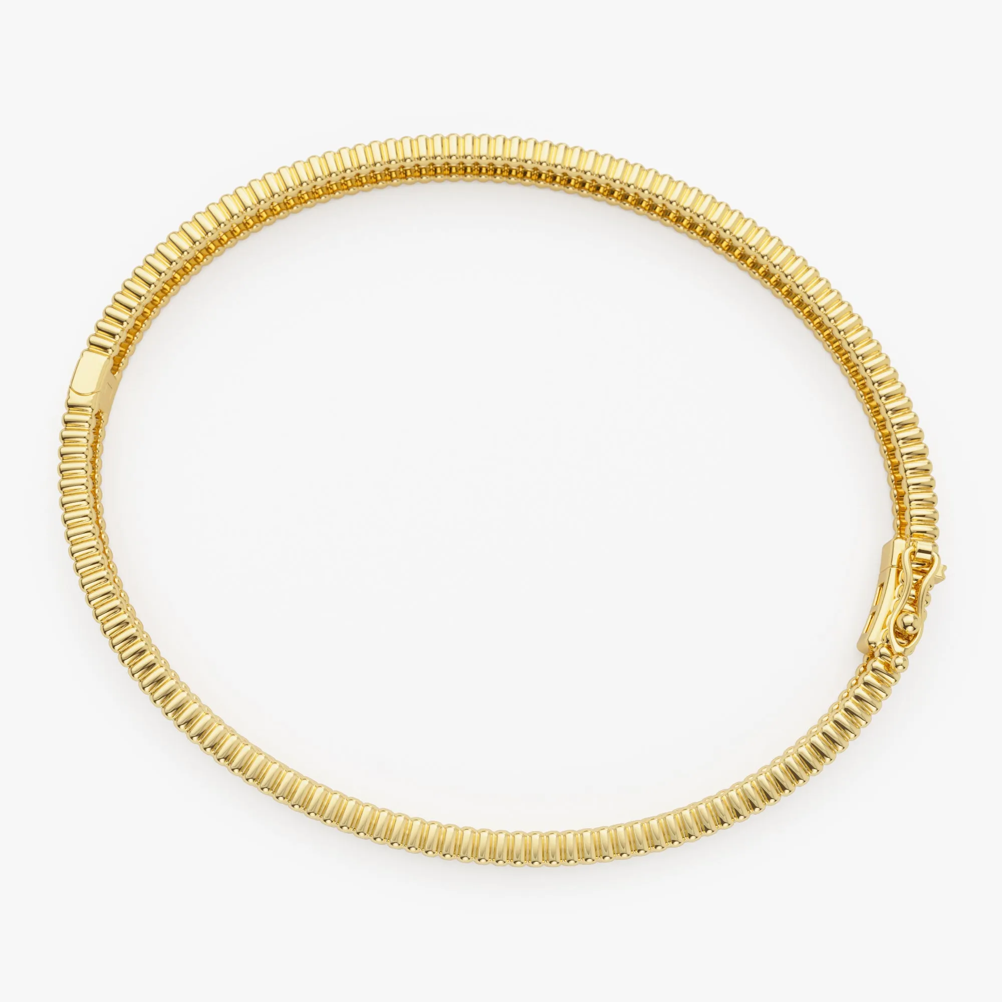 14k Milgrain Diamond Bangle Bracelet