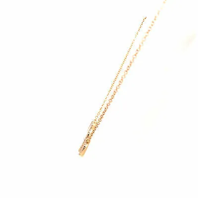 14K Mother of Pearl and Diamond Necklace Yellow Gold