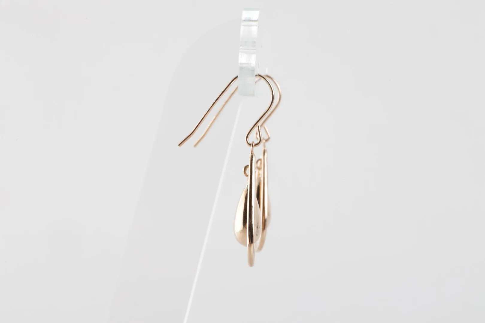 14k Rose Gold Dangle Drop Earrings (1.26g.)