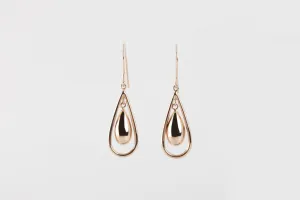 14k Rose Gold Dangle Drop Earrings (1.26g.)