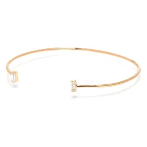 14k Vertical Baguette Diamond Cuff - SALE