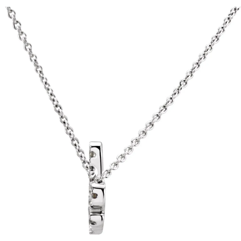 14k White Gold 1/4 CTW Diamond 18" Necklace