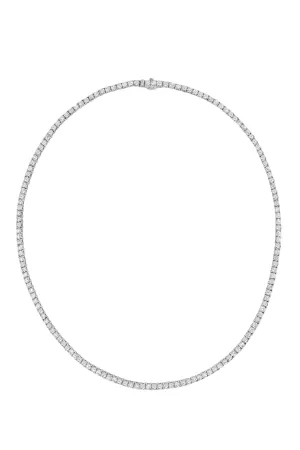 14k White Gold Diamond Extra Large 4 Prong Tennis Necklace