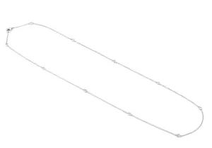 14K White Natural Diamond 18 inch Necklace