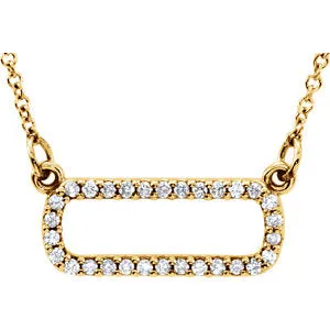 14K Yellow 1/6 CTW Diamond Geometric 16" Necklace