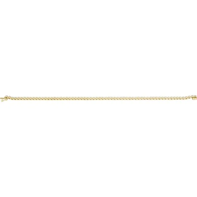 14K Yellow Gold 2 CTW Natural Diamond Line 7 1/4" Bracelet