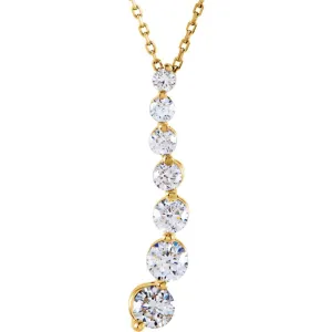 14k Yellow Gold Journey Diamond Necklace