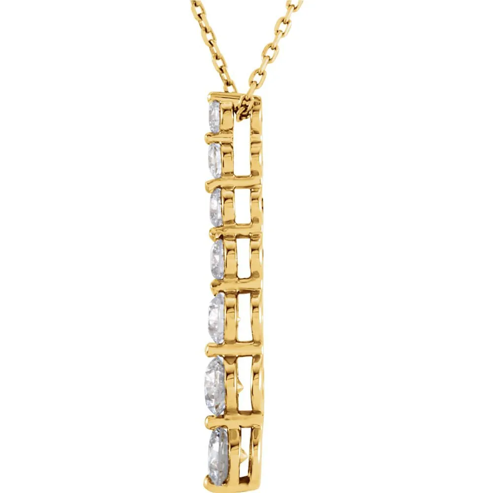 14k Yellow Gold Journey Diamond Necklace