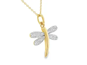 14K Yellow Natural Diamond 18 inch Necklace