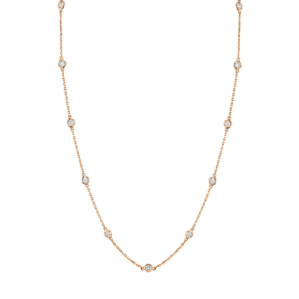 1.50 cttw. Diamond Station Necklace