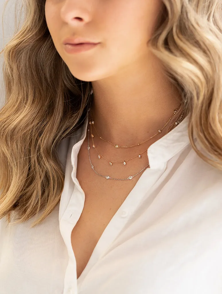 1.50 cttw. Diamond Station Necklace