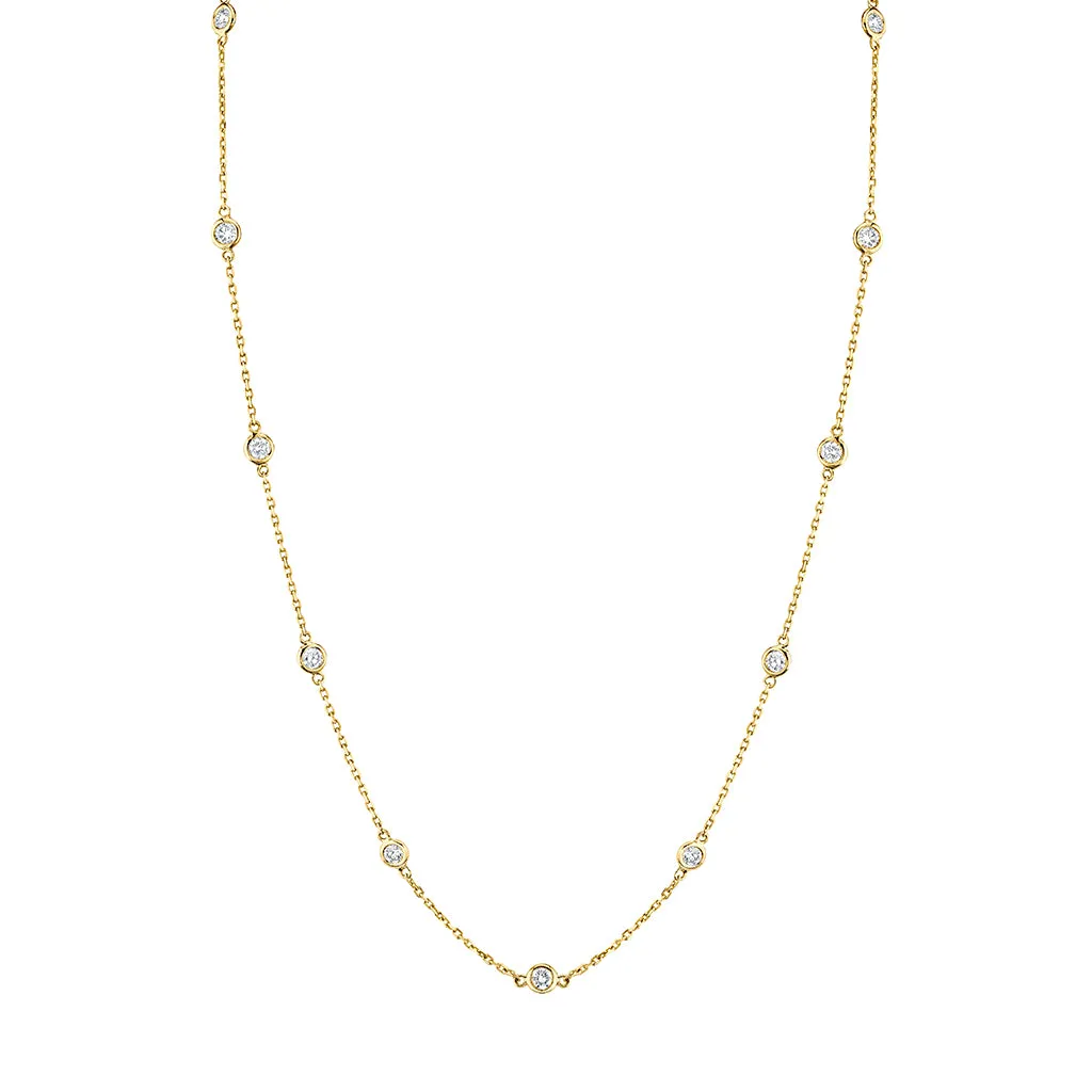 1.50 cttw. Diamond Station Necklace
