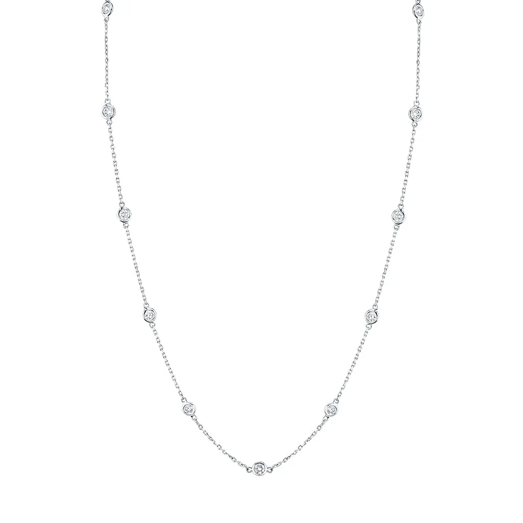 1.50 cttw. Diamond Station Necklace