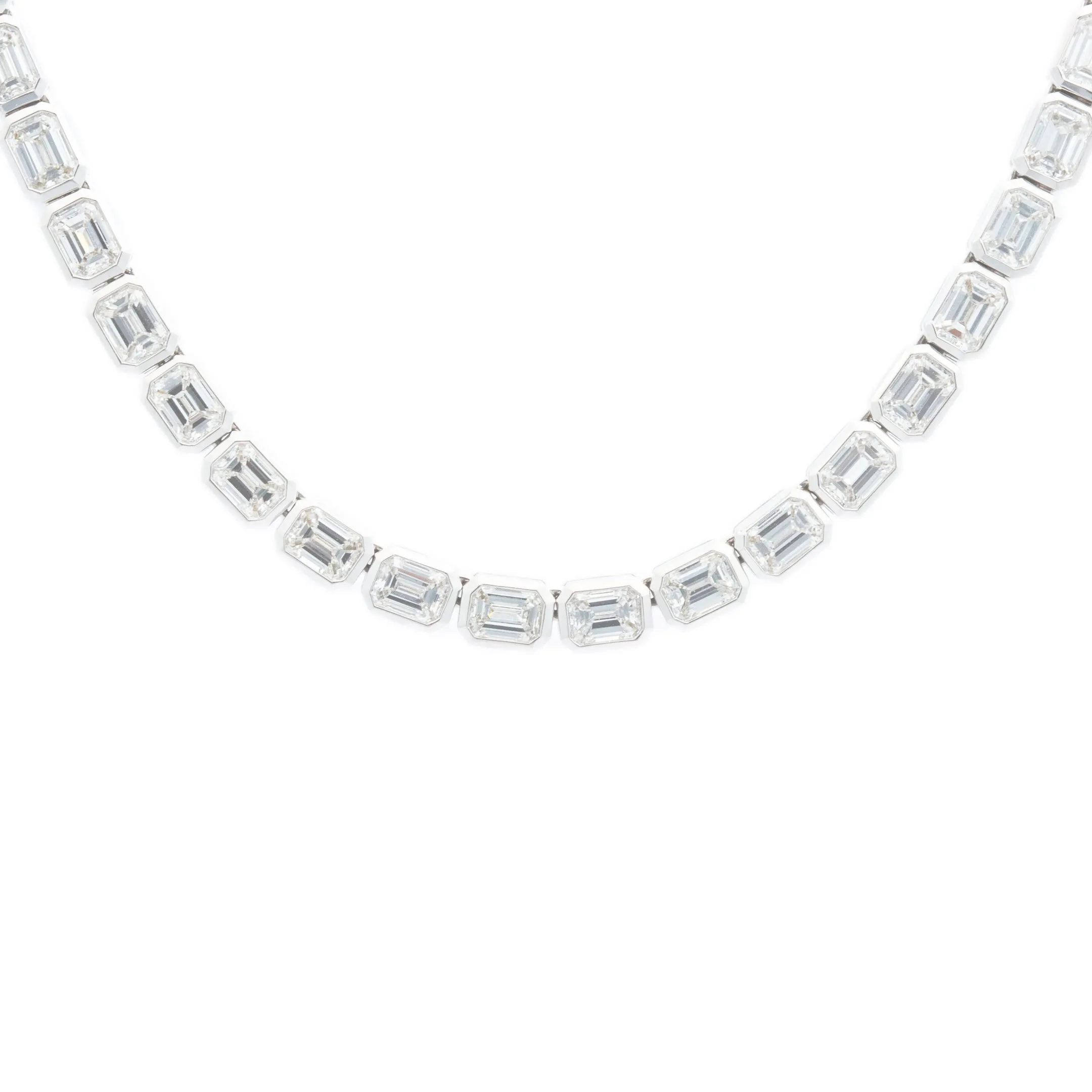 15.51ct 18k White Gold Diamond Necklace
