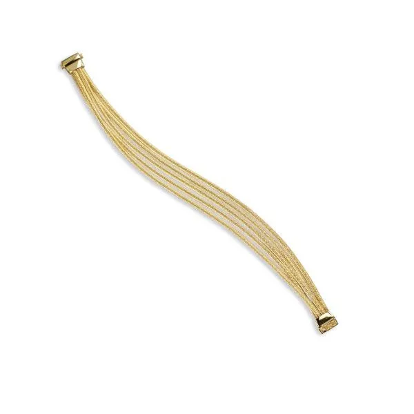 18K Cairo Collection Gold Five Strand Woven Bracelet