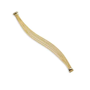18K Cairo Collection Gold Five Strand Woven Bracelet