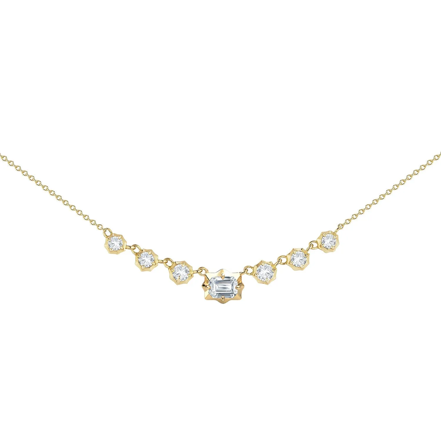 18K Gold Small "Vanguard" Diamond Necklace