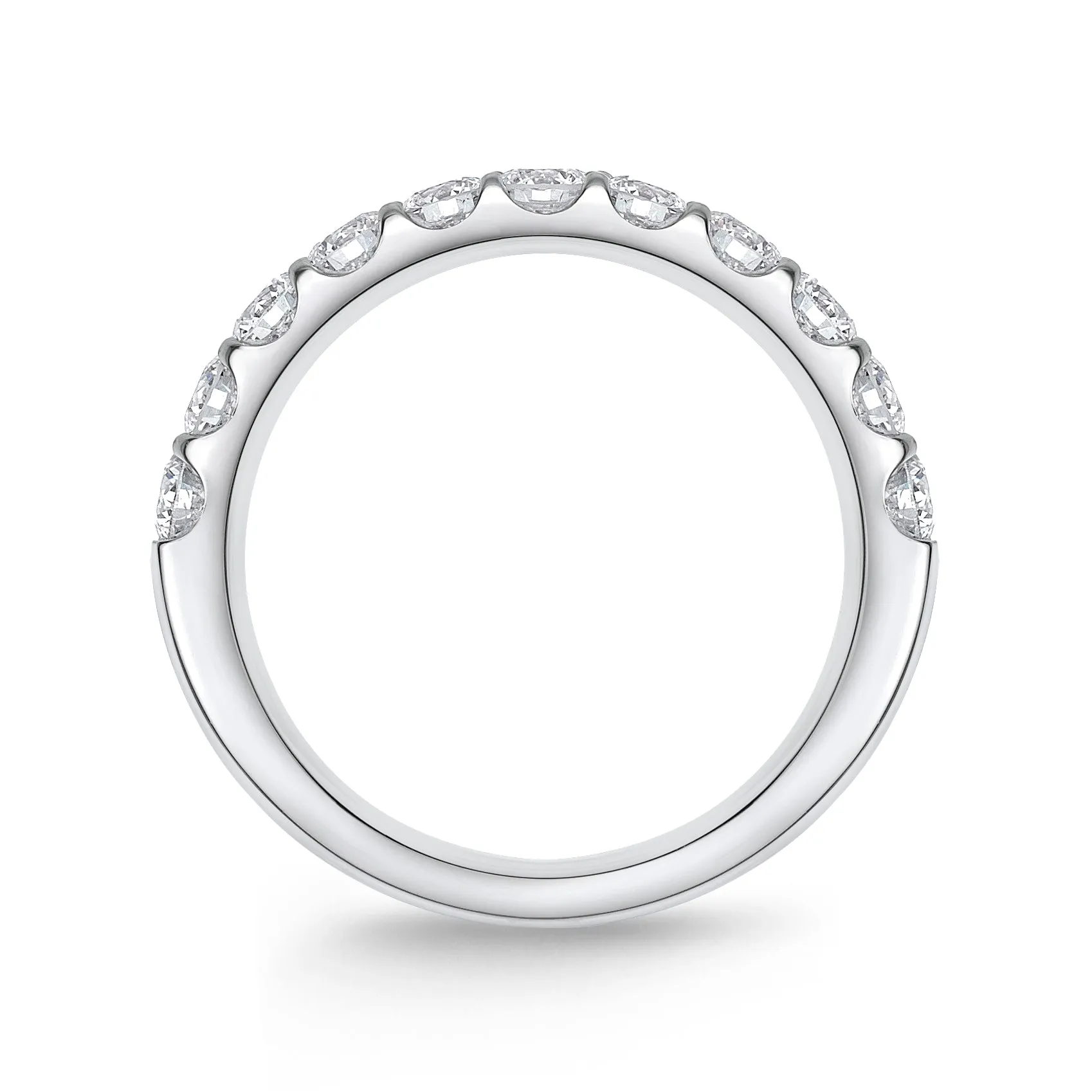 18K WHITE GOLD DIAMOND BAND 1.04CT