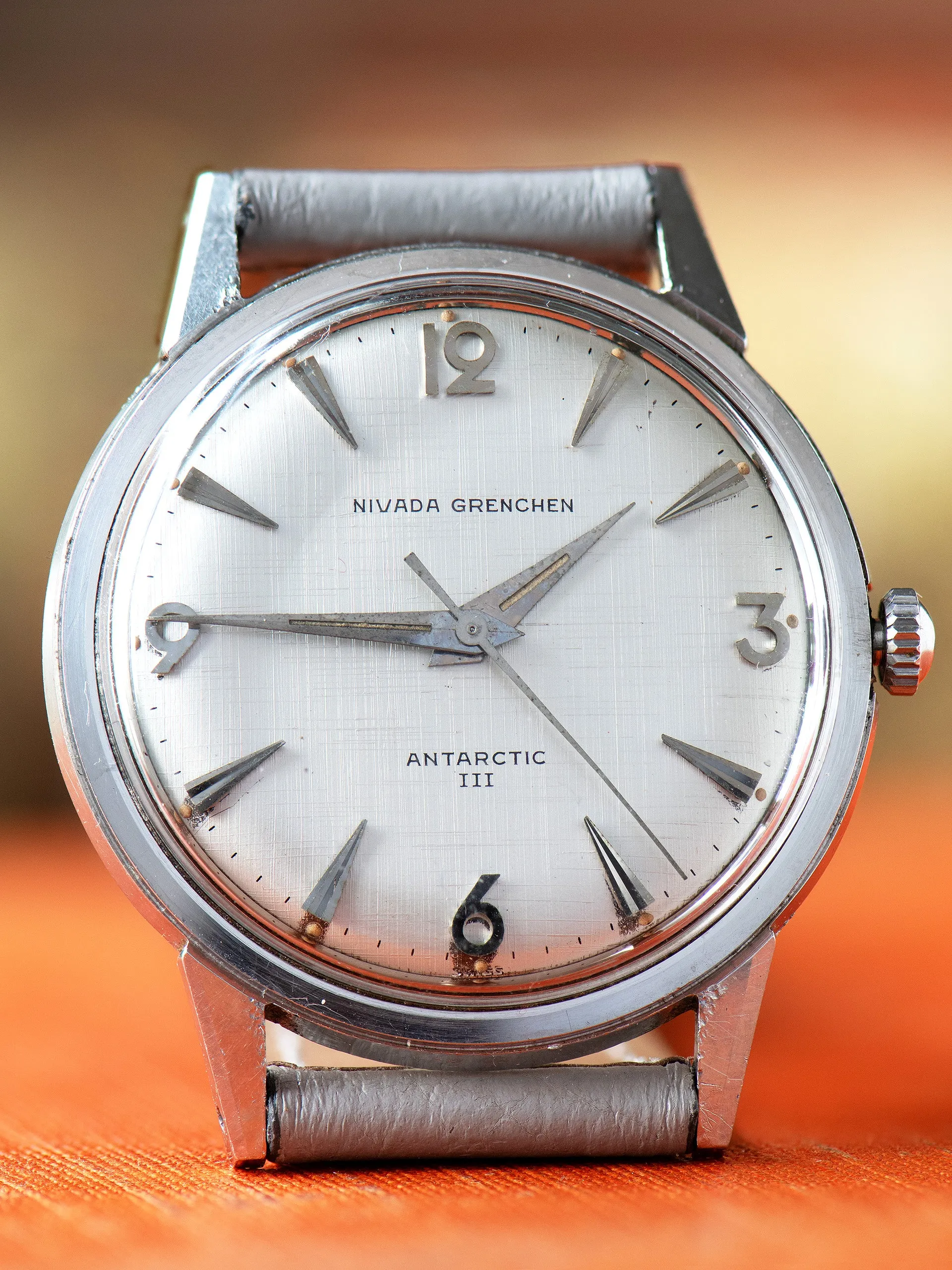 1970s Nivada Grenchen Antarctic III "Linen" Dial