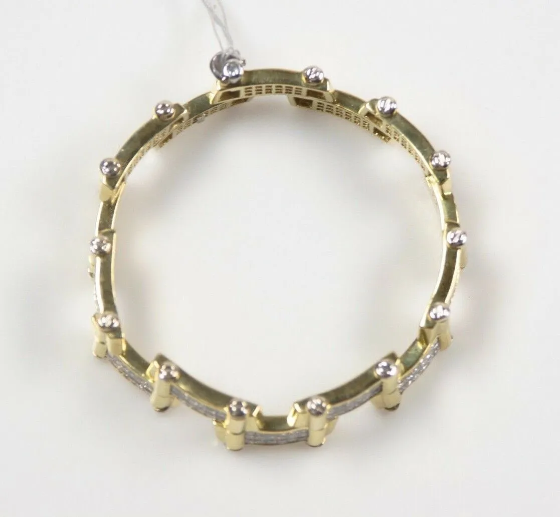 20.00 carat Diamond 18k Yellow Gold  Handmade 8.5 inch Link Bracelet