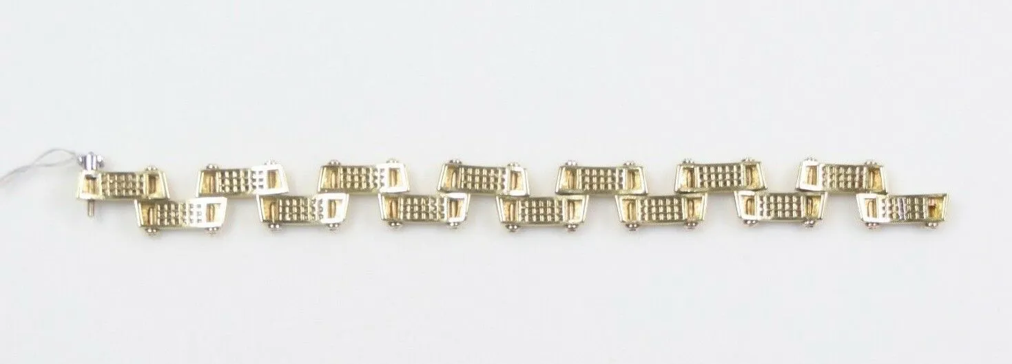 20.00 carat Diamond 18k Yellow Gold  Handmade 8.5 inch Link Bracelet