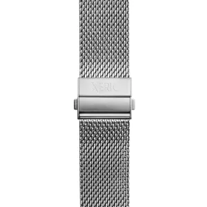 20mm Silver PVD Mesh Bracelet with Deployant Clasp