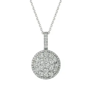 2.25 Carat Natural Diamond Necklace Pendant 14K White Gold G SI