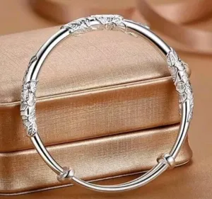 925 Sterling Silver New Fashion Wristband Bracelet Bangle Cuff Free Shipping New