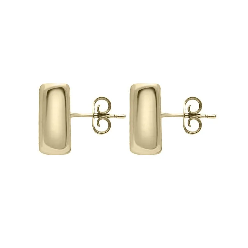 9ct Yellow Gold Mother of Pearl Dinky Square Stud Earrings