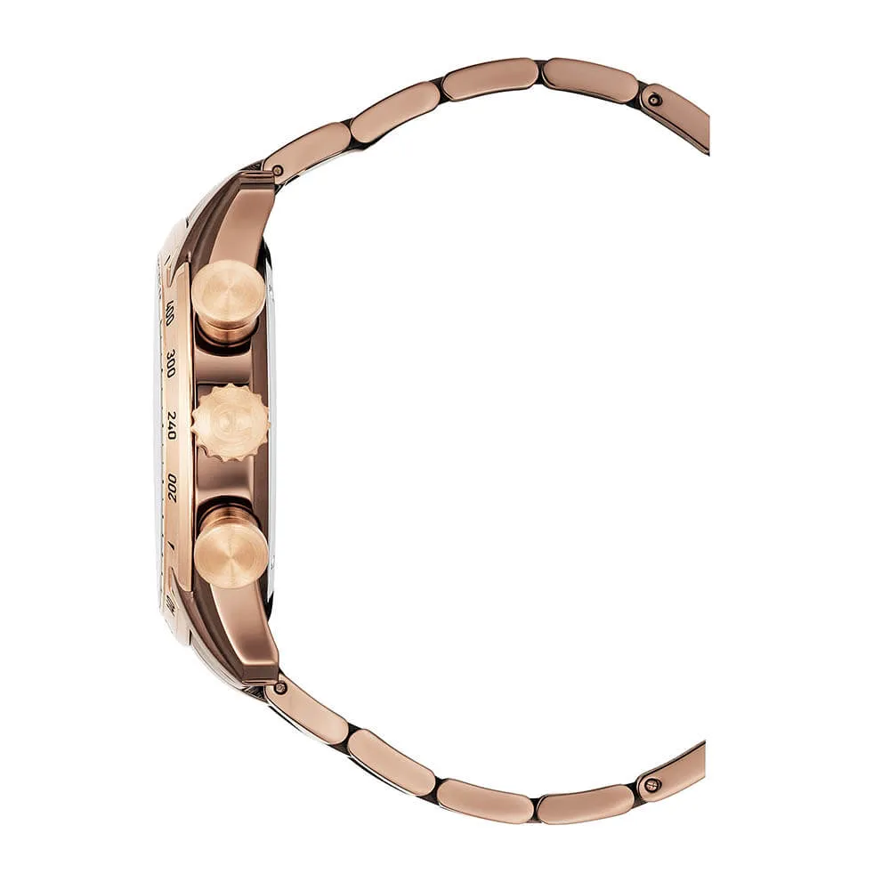 Aigner Benevento Gents  Brown Dial Brown With Rose Gold Stainless Steel Watch