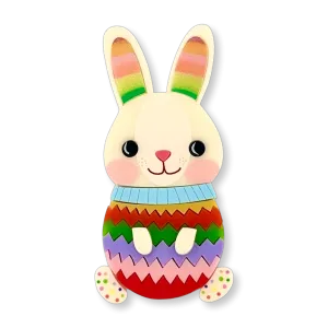 Alfred the rainbow 🌈 bunny 🐰 - brooch