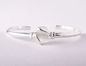 Alpaca Recycled Glass Freeform Cuff - White