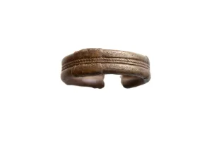 Antique African Bronze and Copper Striped Cuff Bracelet