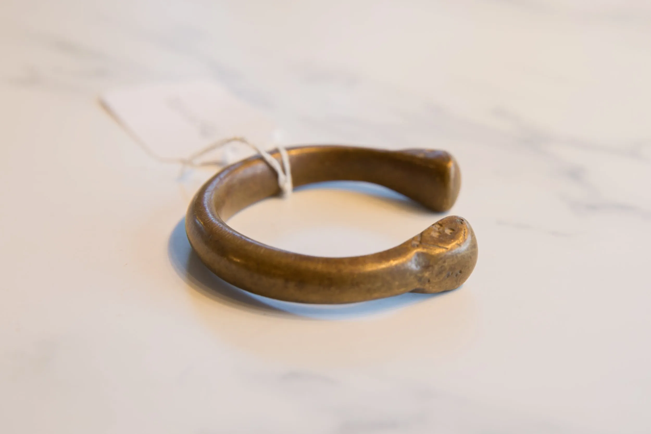 Antique African Bronze Snake Cuff Bracelet